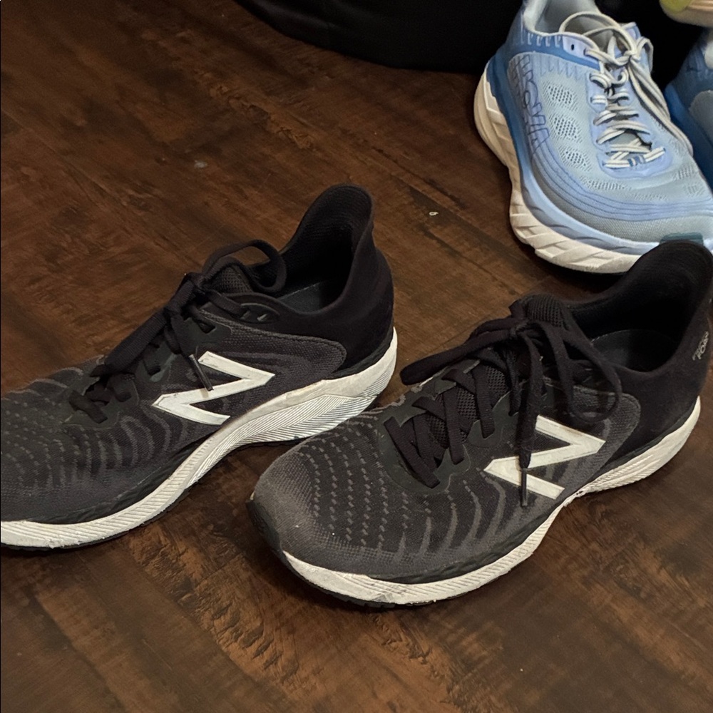 New Balance Charcoal and White Sneakers